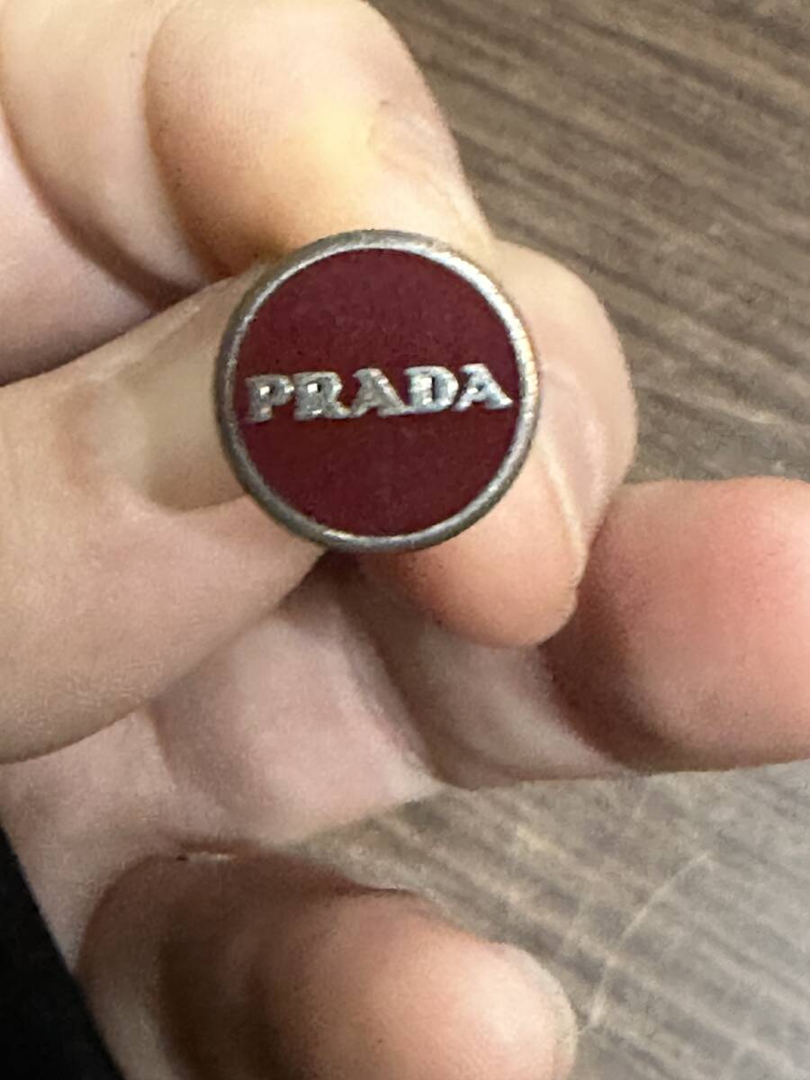 PRADA プラダ ロゴ刻印入り カフリンクス カフスボタン カフス ボタン_画像2