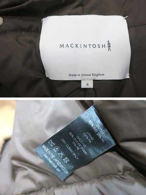 【中古】MACKINTOSH マッキントッシュ コート レディース ノーカラーコート リバーシブル ダウンコート 秋冬