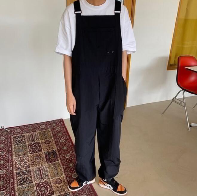  new goods! men's overall overall coveralls all-in-one suspenders trousers pe Inter work clothes casual S-XL black 