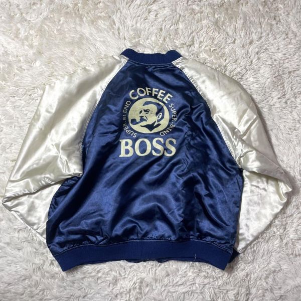 最高級 BOSS ボス スタジャン ブルー 非売品 サントリー 90s Lサイズ