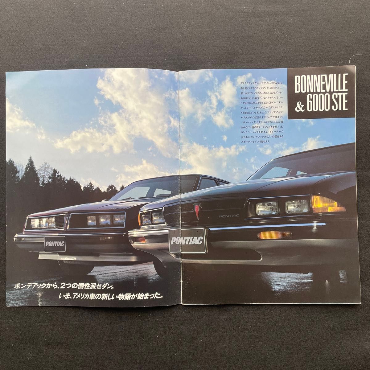 ポンテアック　ボンネビルSEセダン&6000STE 1988モデル　旧車カタログ　当時物【レア】