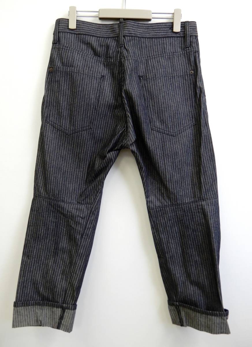 M667/DSQUARED2 ディースクエアード 14AW WORK WEAR JEAN ロールアップ アンクルカット ストライプ 44サイズ/ジーンズ デニム ボタンフライの画像2