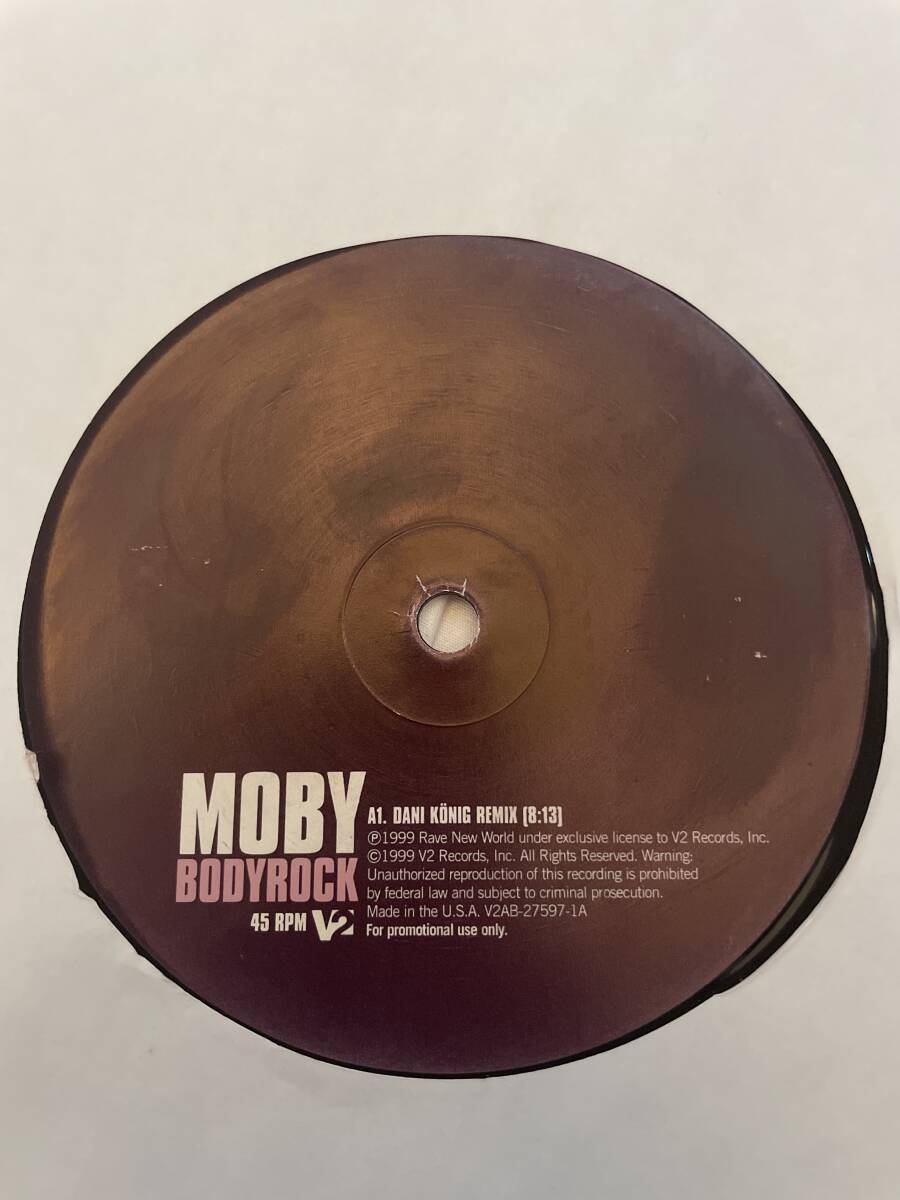 MOBY / BODYROCK DANI KONIG REMIX 45RPM US PROMO 12INCH TIMMY REGISFORD_画像3