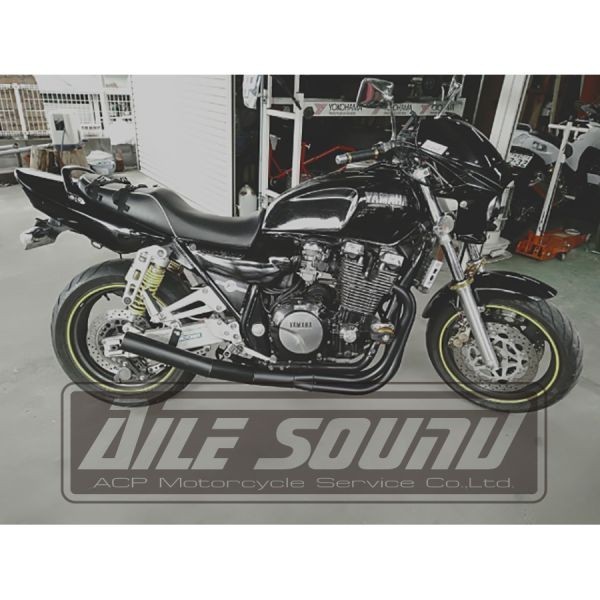 XJR1300 RP03J 2003年～ エルサウンドマフラー ショート管 ブラック 【新品即決】AILE SOUND_画像3