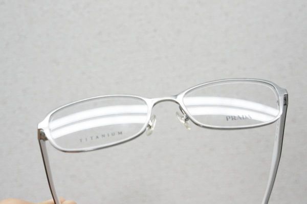 【美品】PRADA プラダ メガネ VPR64P プラスチック× チタン 54□18 2BU1O1 140 正規品保証　A027_画像6