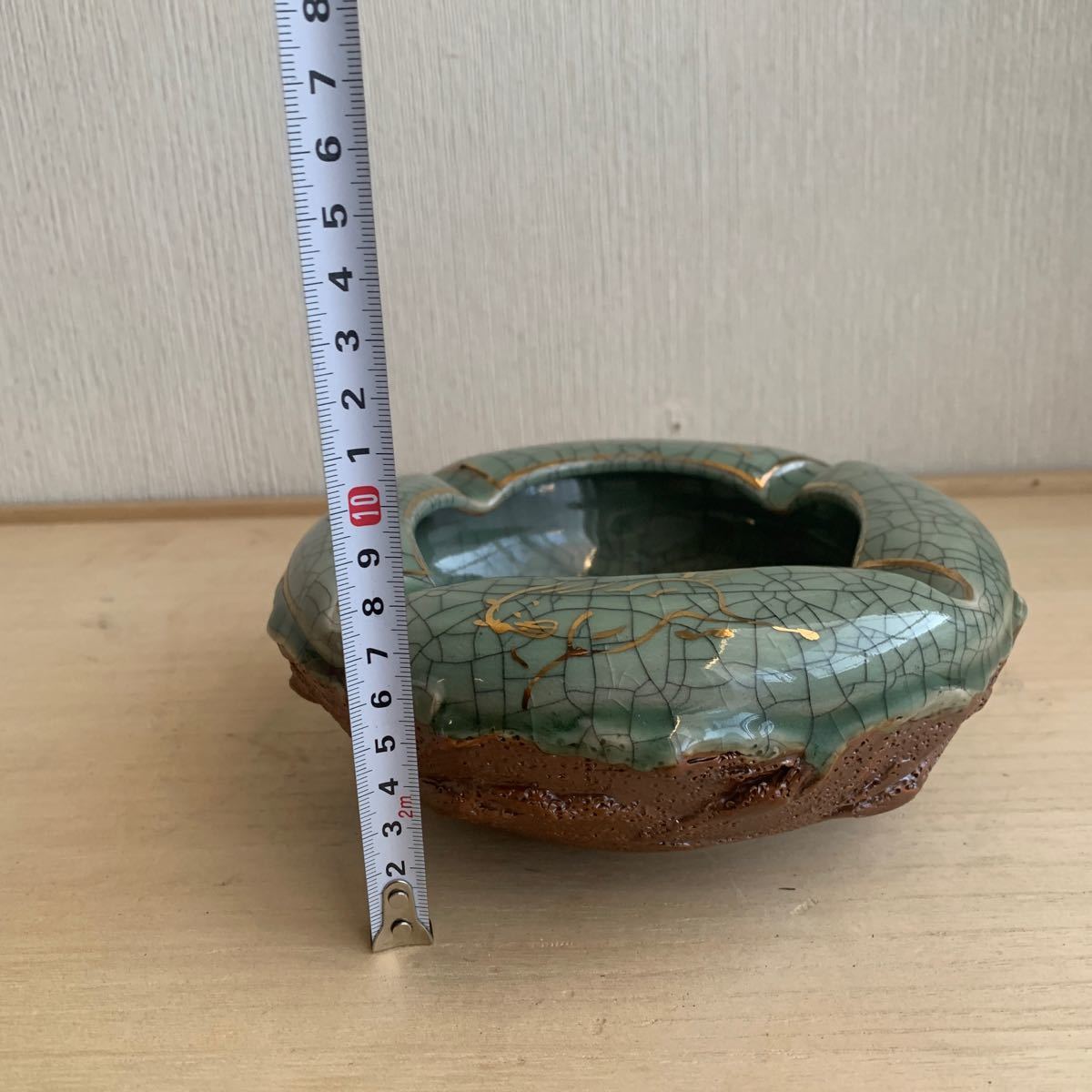 相馬焼 特大灰皿 福島県　ヒビ焼　新品　未使用　保管品_画像4