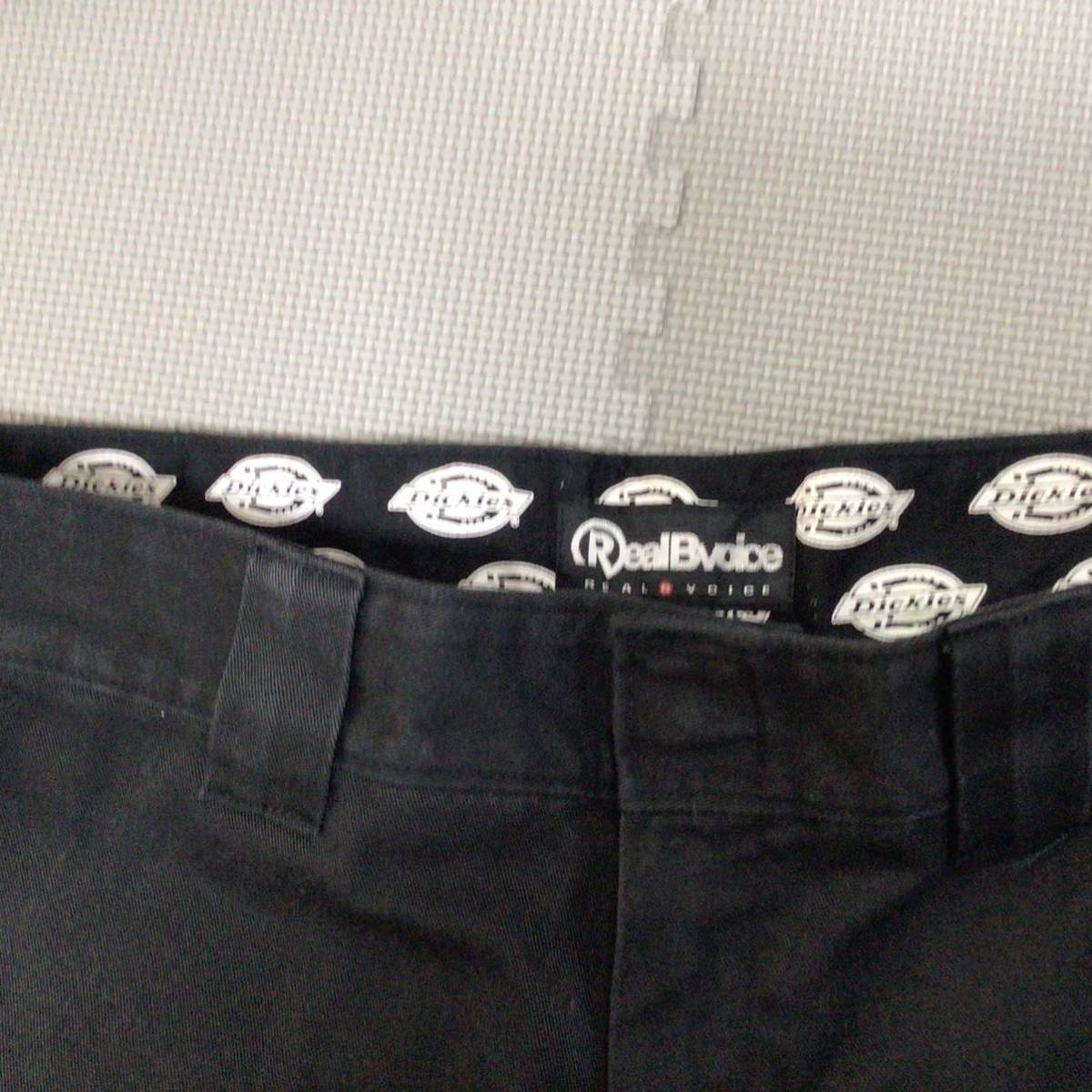 ディッキーズ リアルビーボイス DICKIES Real B voice コラボ 7部丈 パンツ ボトムス ブラック 黒 28 ワークパンツ ハーフパンツ 2125921_画像2