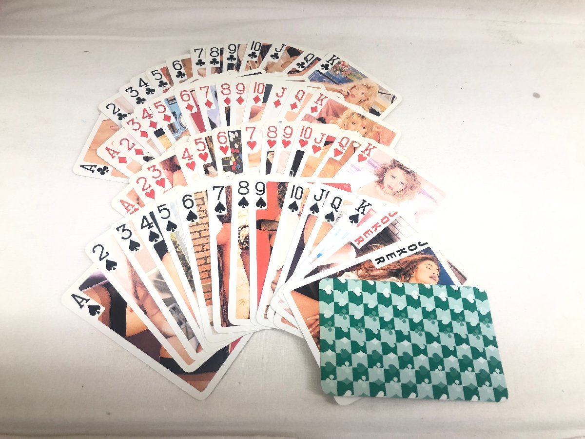 送料無料 1円～ 完品 未使用 トランプ×2 アダルト ヌード NUDE PLAYING CARDS POKER SIZE ポーカー 54枚 無修正の画像2