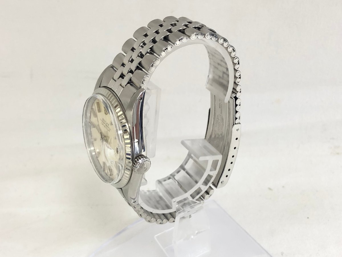 送料無料 新品仕上げ済み OH済み 風防交換済み Rolex ロレックス デイトジャスト 1601 AT 自動巻 オイスターパーペチュアル 腕時計 SS×WG_画像3