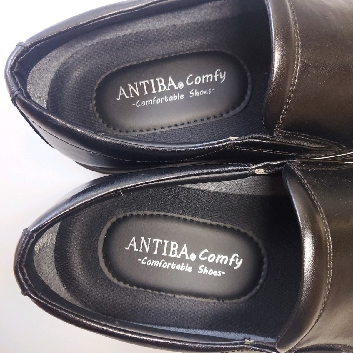 B01306 ANTIBA Comfy ビジネスシューズ ローファー コンフォート 紳士靴 本革 ブラック系 24.5cmの画像8