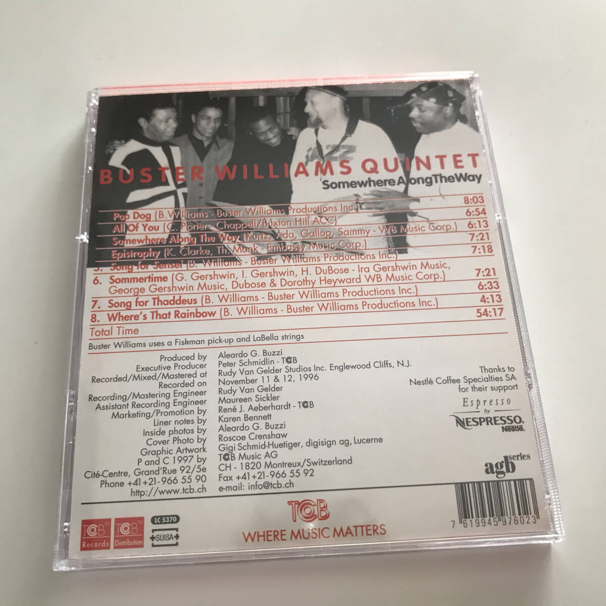 中古CD Buster Williams Quintet バスター・ウィリアムス Somewhere Along The Way TCB 97602 1996年 Gary Bartz Lenny Whiteの画像2