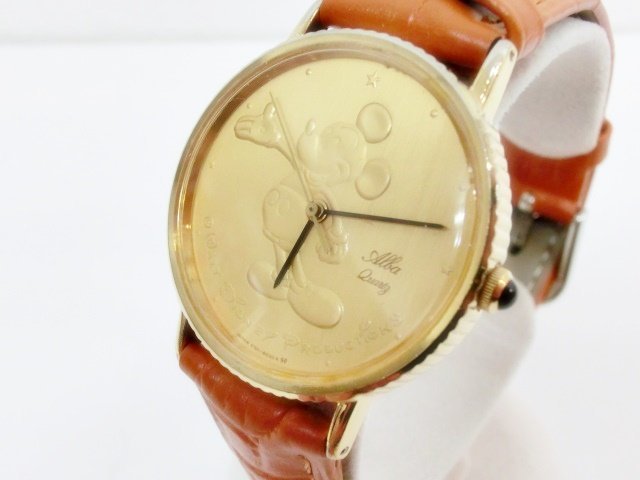 キングラムfhi★SEIKO セイコー アルバ ミッキーマウス コイン 腕時計 Disney ディズニー Y101-6000【中古】_画像1