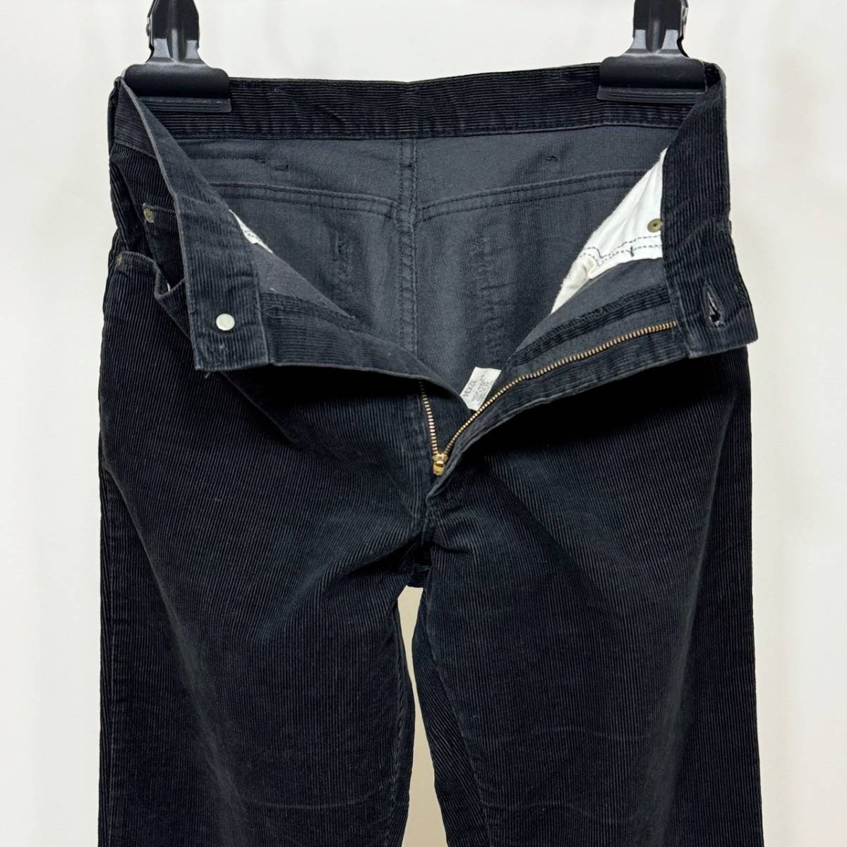 希少《 Good Condition / 200-2801 / Black / W32 L34 》80s 美品【 Lee アメリカ製 ビンテージ 黒 ブラック コーデュロイ パンツ 】_画像5