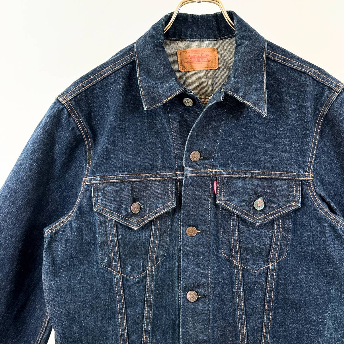 希少《 Mint Condition / 真紺 / 71205 》60s 極上品【 LEVIS bigE ビッグE ロング丈 42 程度 インディゴ デニムジャケット ビンテージ 】_画像1