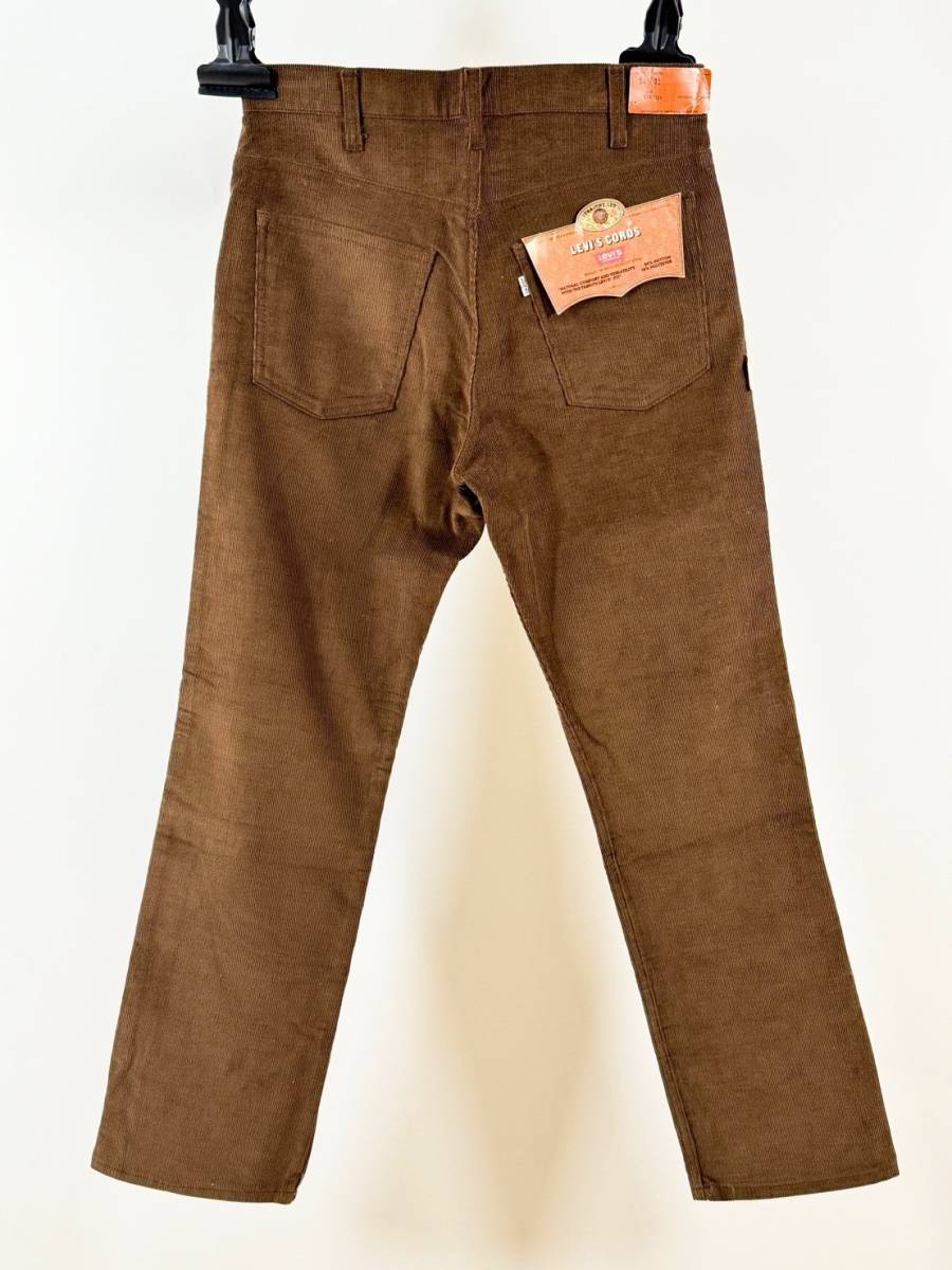  rare { Dead Stock / 519-1529 / W34 L31 }80s dead [ Levis 519 Brown corduroy pants America made Vintage ]