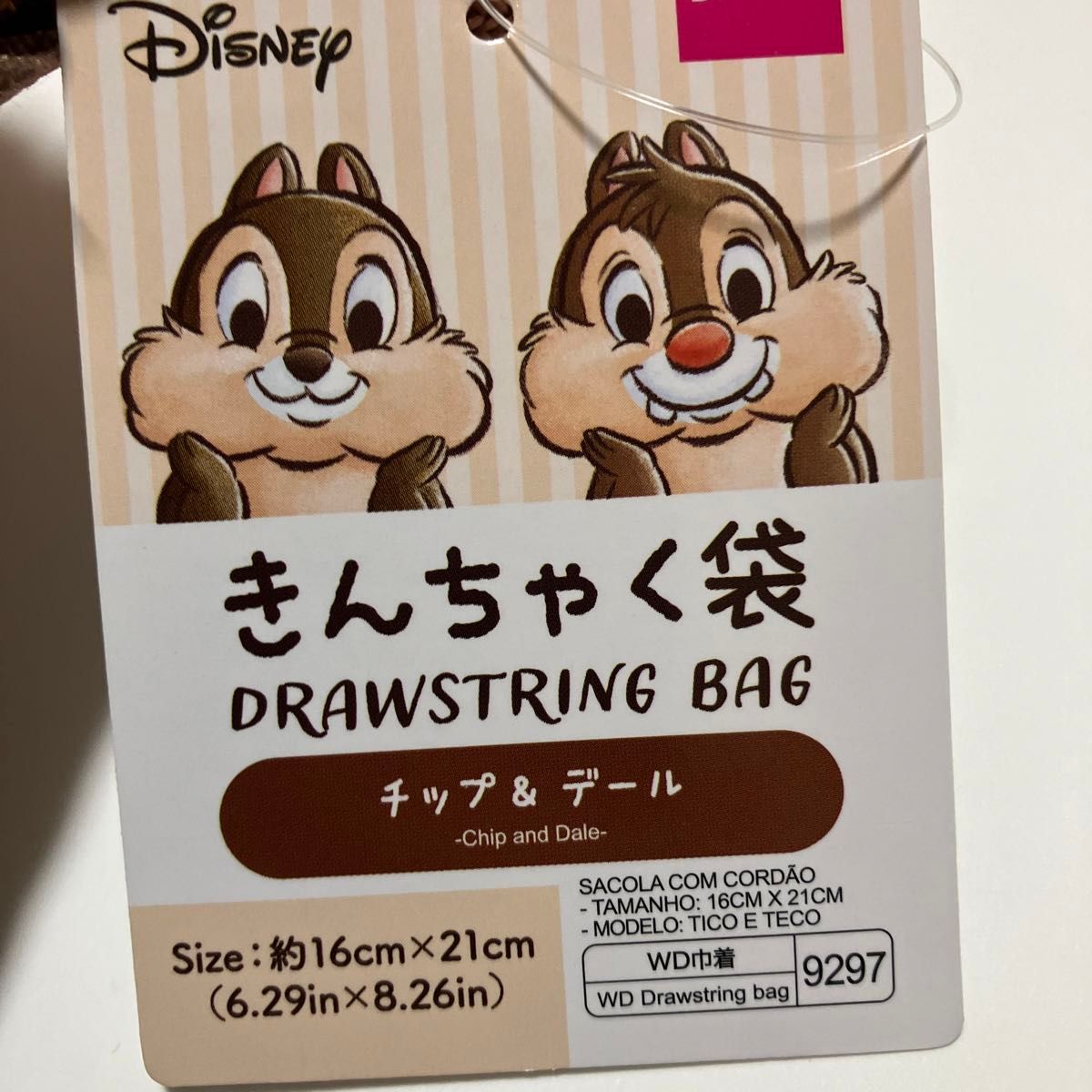 ディズニー チップ&デール きんちゃく袋 2点セット ダイソー ディズニー チップ&デール きんちゃく袋 2点セット ダイソー