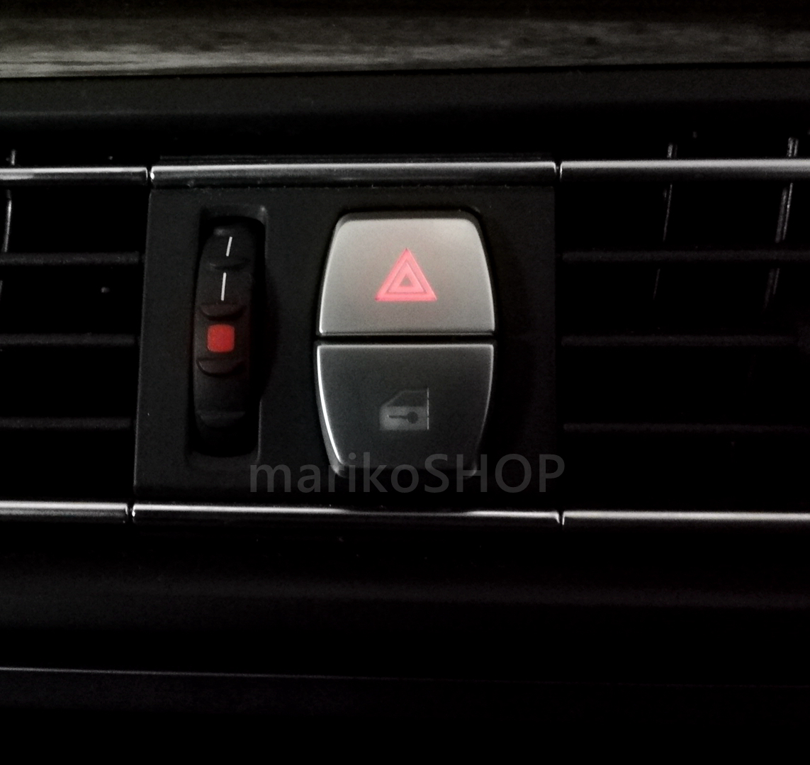 新品即納 BMW ハザード ドアロック スイッチ ボタン カバー グッズ 2個セット 内装 カスタム パーツ F10 F11 520 523d 530 540_画像4