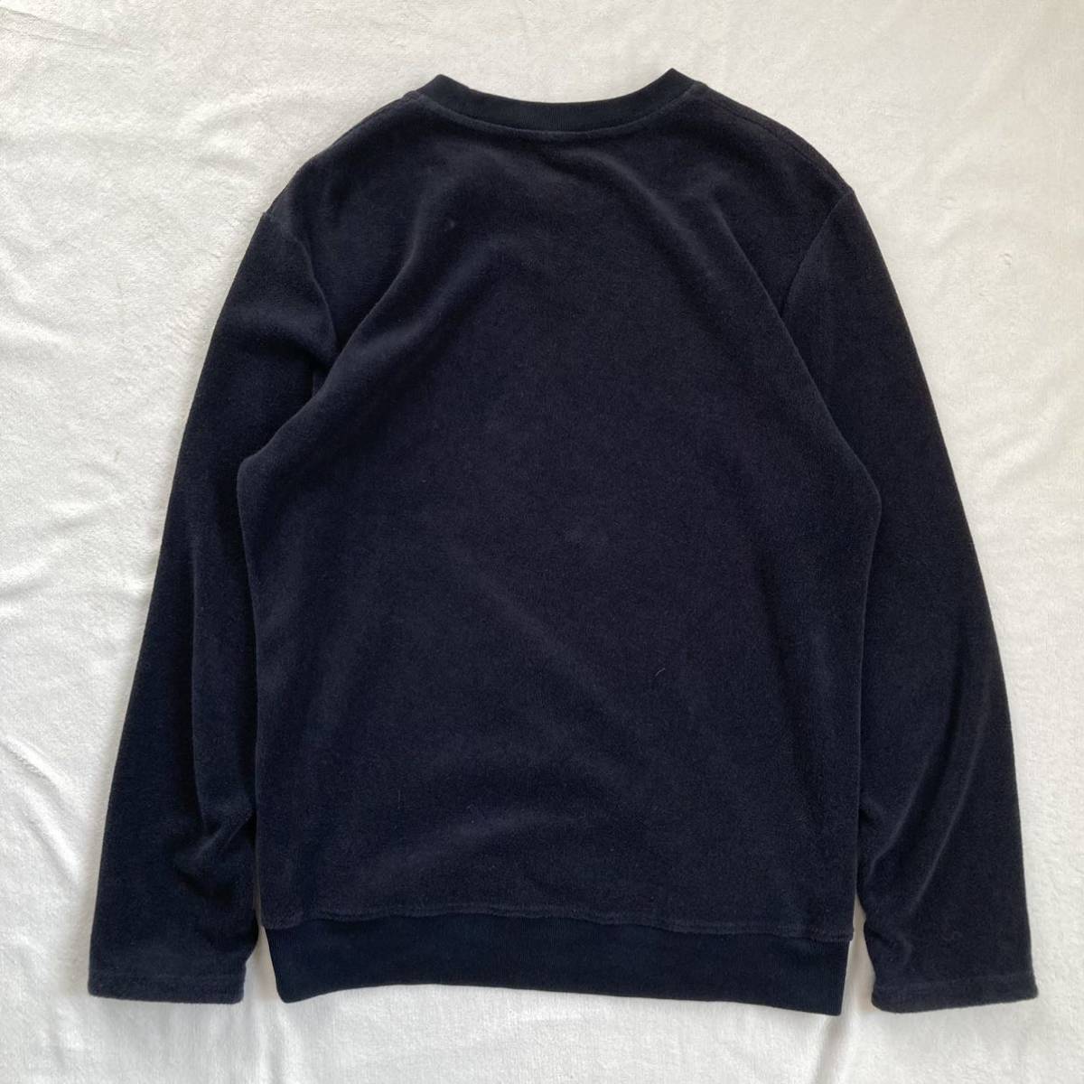 A.P.C. アーペーセー 前Vガゼット スウェット トレーナー S黒 パイル_画像4