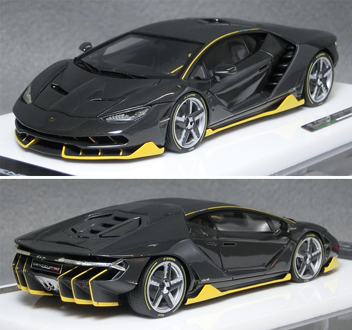 ランボルギーニ　チェンテナリオ LP770-4　2016ジュネーブモーターショー（カーボン/イエロー）*アイドロン　*1/43スケール　*06_画像1