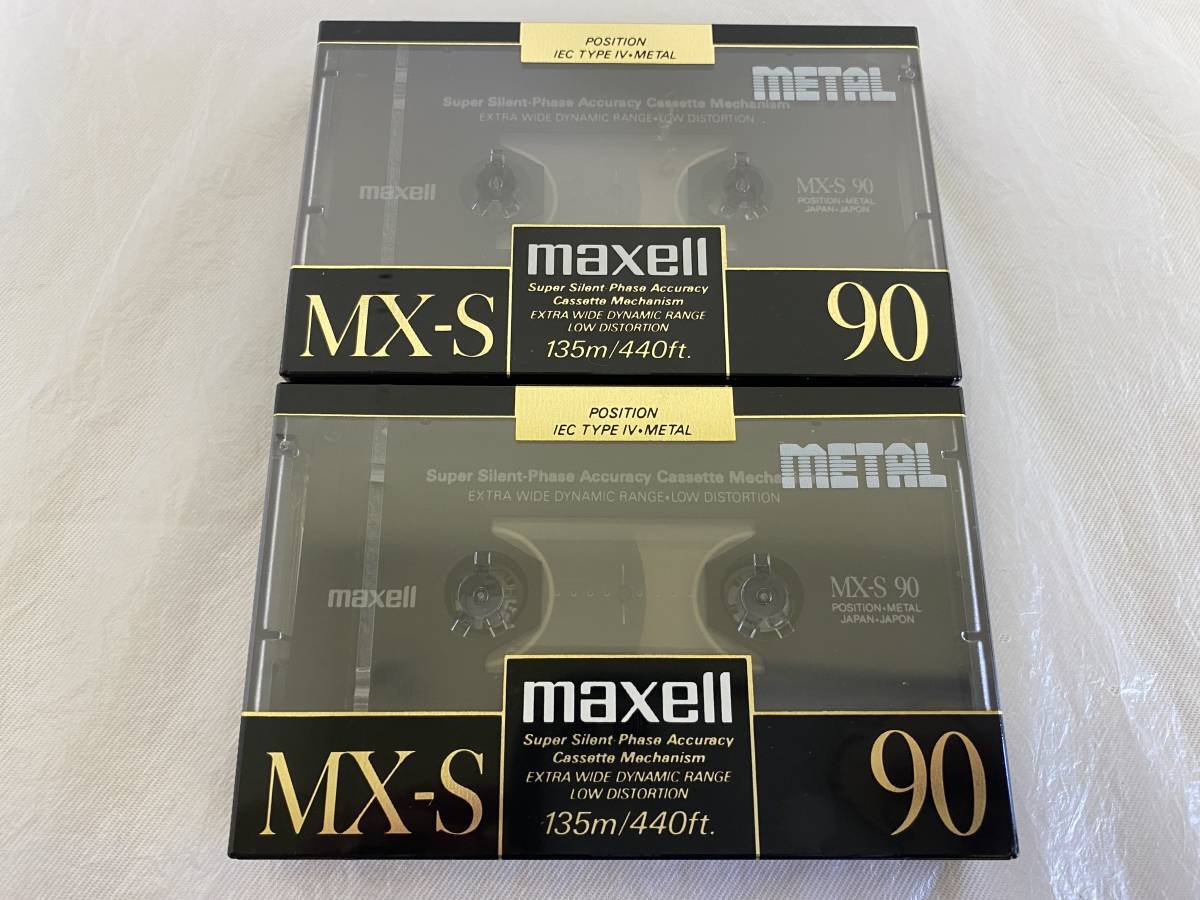 【新品未開封】 maxell マクセル MX-S 90 2本セット METAL メタルポジション TYPEⅣ カセットテープ 日立マクセル 当時物 昭和レトロ 4_画像1