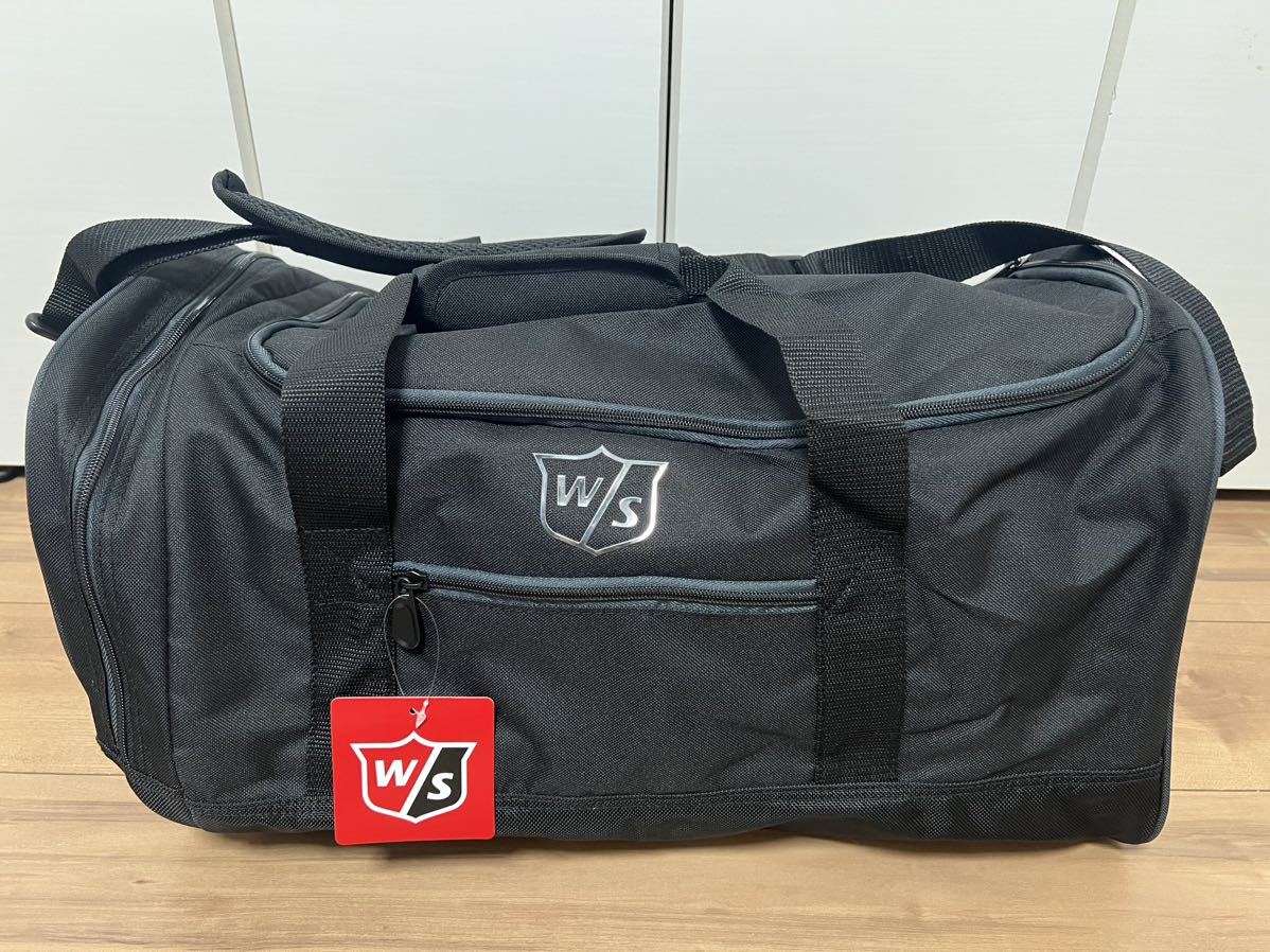 ☆ 送料無料 ☆ 新品 即決 WILSON ウィルソン ボストンバックWSG-102BB BLACK ブラック ☆ golf ゴルフ テニス 旅行 遠征 ダッフルバッグ _画像1