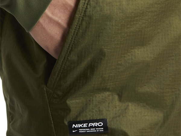 最後 M NIKE PRO ハイブリッド ハーフジップ フーディ 検 @14300円 ジム ランニング トレーニング プロ 防寒 ジャケット パーカー カーキ_画像7