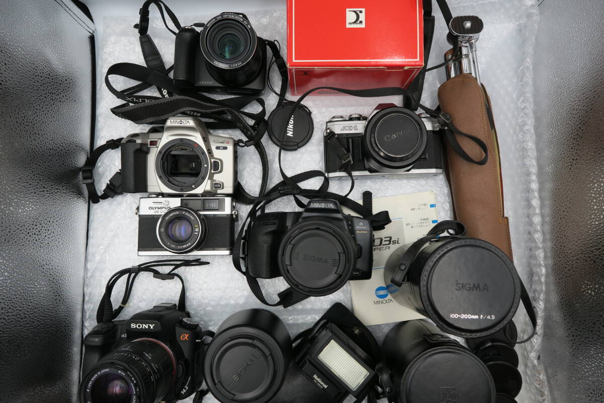 ★【ト福】カメラ 大量 まとめ デジタルカメラ レンズ カメラグッズ Sony Canon Nikon MINOLTA 他 MCZ01ZZA38_画像8