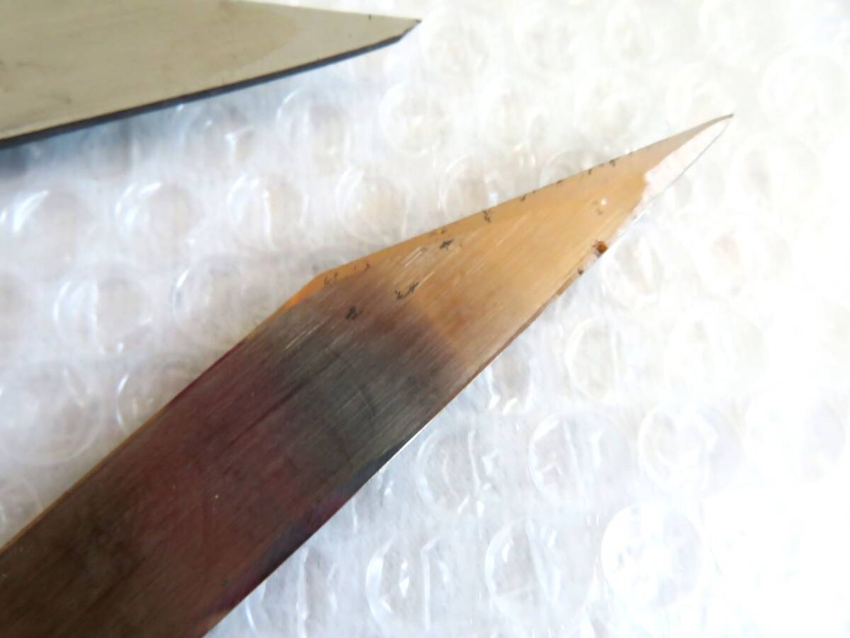 ●【ト足】②工具 刃物鍛治 刃物 ナイフ 東 次 刻印入り 切出し小刀 彫刻刀 CE588ZZG32_画像5