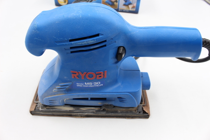 ☆【ト福】RYOBI 電動工具 セット 丸ノコ MW-46 サンダ MS-30 箱あり LBZ01ZZH10_画像7