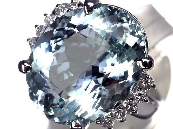 IW9124S【売り切り】新品【RK宝石】≪Aquamarine≫ 極上アクアマリン 特大12.85ct 極上ダイヤモンド Pt900 超高級リング ダイヤ