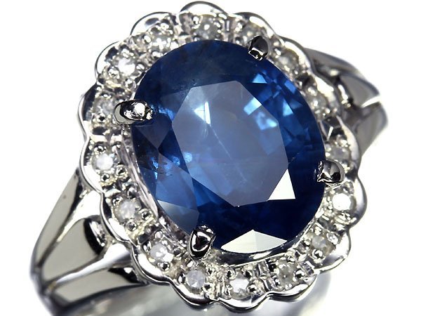 OM10937S【1円～】新品【RK宝石】《Sapphire》上質サファイア 特大3.00ct! 極上ダイヤモンド Pt900 高級リング ダイヤ_画像2