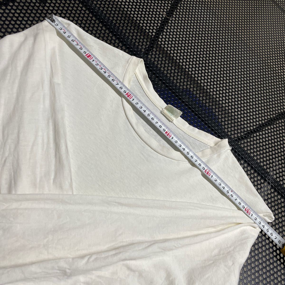 90s USA製 パタゴニア patagonia 長袖 プリントTシャツ 白 ホワイト ビンテージ vintage Mサイズ 色変色してます（洗濯済み 穴多数あり_画像8