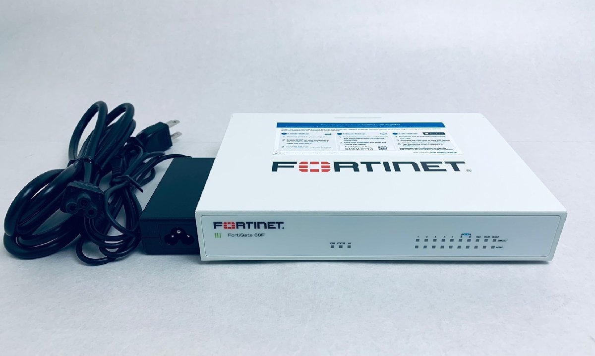 ライセンス期限2025/9/30 ＜中古Sランク 清掃済 美品＞ FORTINET FORTIGATE-60F FG-60F UTM 初期化済 送料無料 領収書発行可_画像1