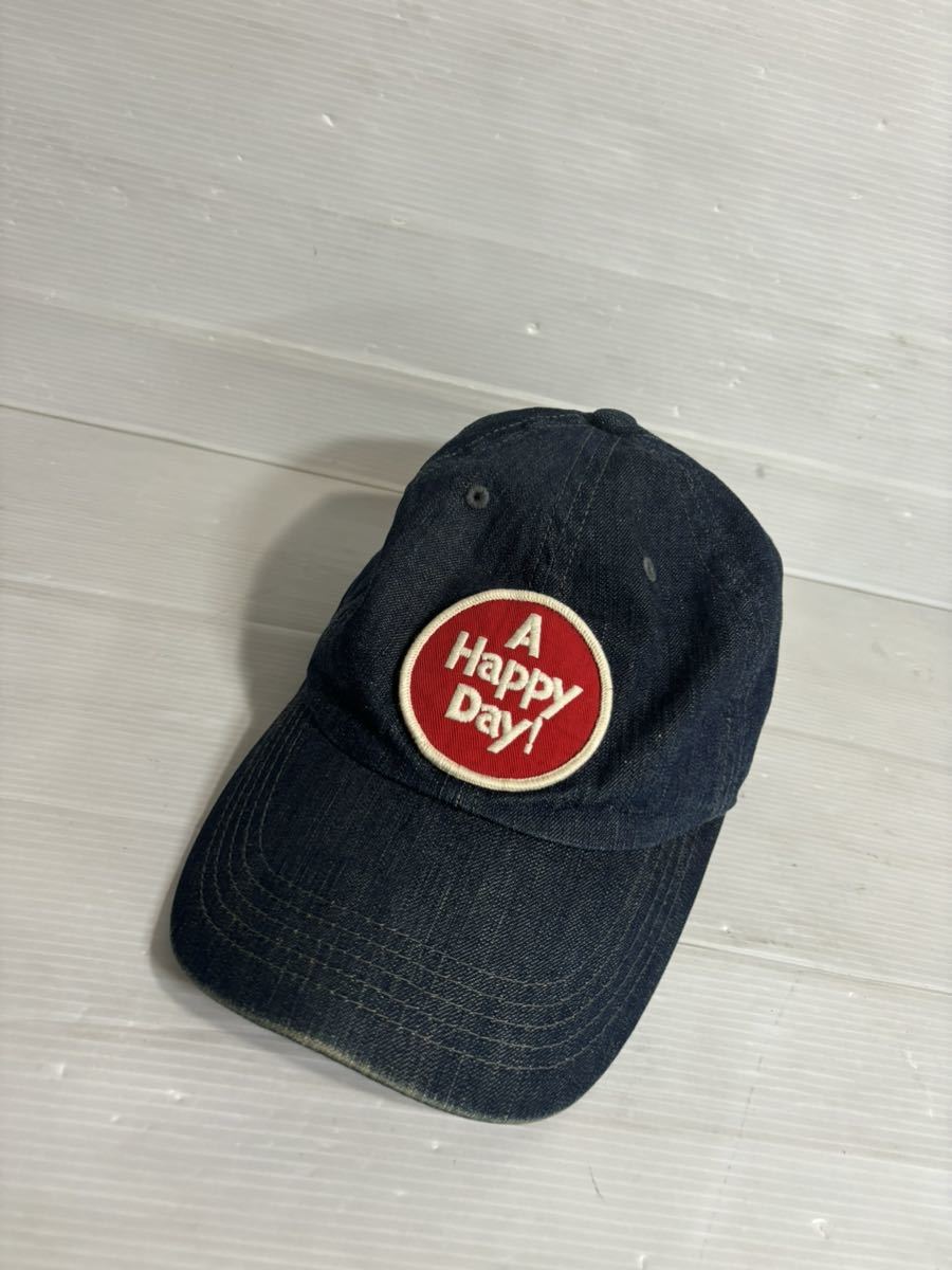 UES CLOTHING MFG.CO ウエス　濃紺デニム　A Happy Days! ハッピーデイズ　デニムキャップ　XL インディゴブルー　帽子　キャップ_画像8