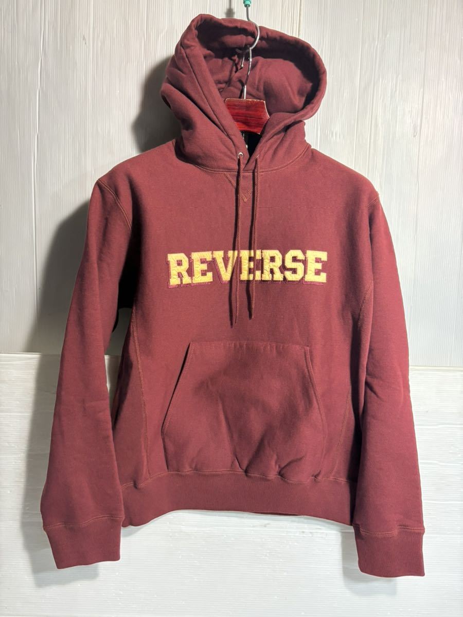 00's ヴィンテージ A.P.C. アーペーセー　仏製 REVERSE リバースウィーブタイプ　前Vステッチ　肉厚スウェットフーディ　パーカー　M 2000_画像3