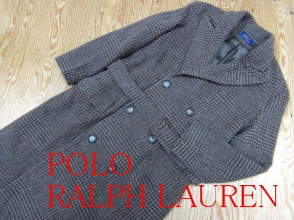 ★ラルフローレン RalphLauren★レディース アルパカ混 ウールチェスターコート チェックツイード★R60211007B_画像1