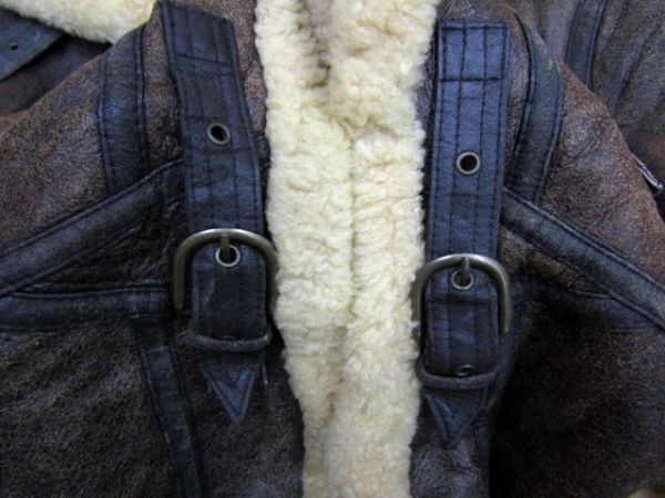 ★MILITARY CLOTHING★メンズ 羊毛皮 B-3 ムートンフライトジャケット Lサイズ★R60218052Aの画像9