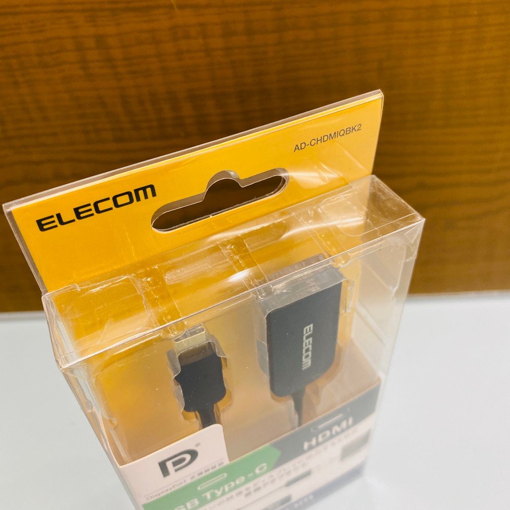 ICH【未使用品】 未開封 ELECOM エレコム USB Type-C用 HDMI変換アダプタ AD-CHDMIQBK2 ブラック タイプC 〈106-240224-sm8-ICH〉_画像2