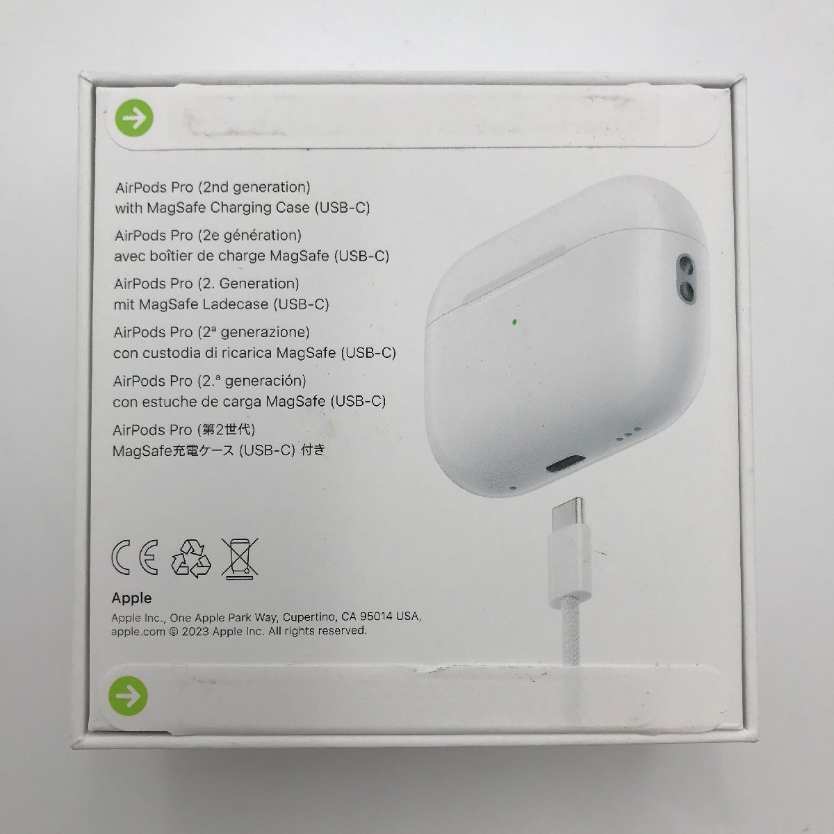 FUR【中古未開封】Apple AirPods Pro（第2世代）MTJV3J/A MagSafe充電ケース(USB-C)【093-240206-ZU-03-FUR】_画像2