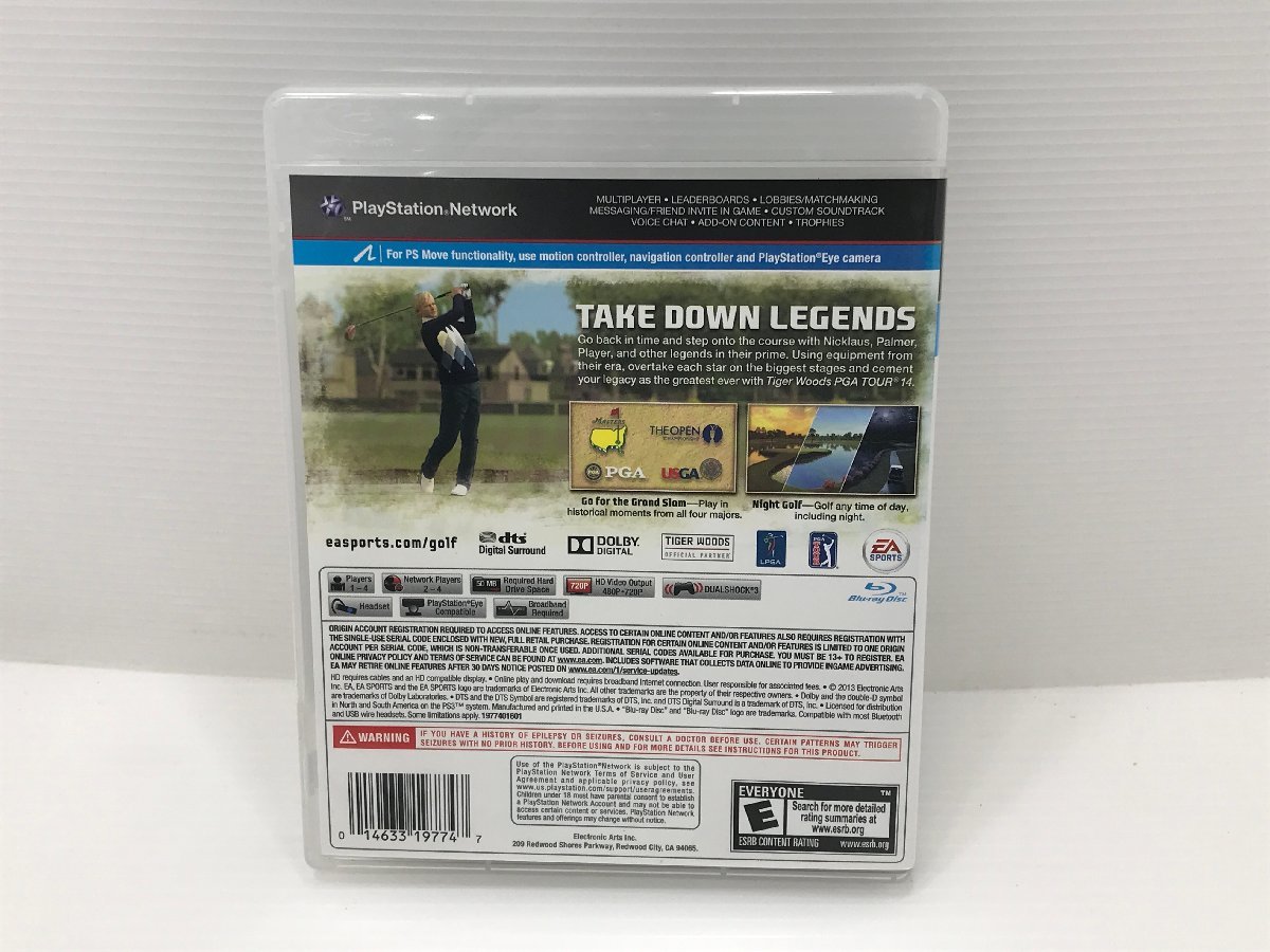 【TAG・現状品】☆PS3 Tiger Woods Pga Tour 14 輸入版 北米 海外 タイガー・ウッズ☆初期動作OK☆23-240208-SS-02-TAG_画像2