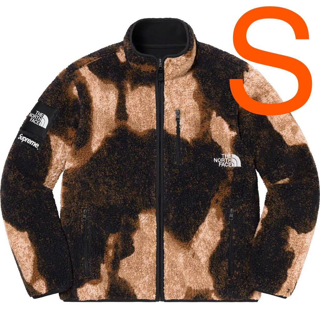 Supreme The North Face Bleached Denim Print Fleece Jacket シュプリーム ノースフェイス ブリーチデニム プリント フリースジャケット S