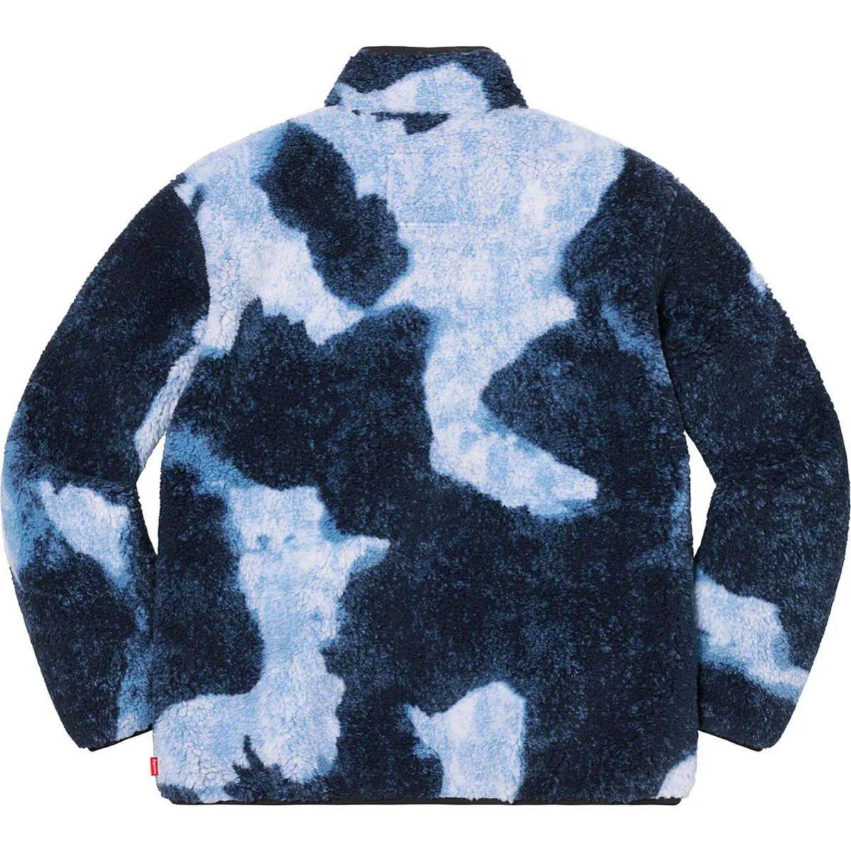 Supreme NorthFace Bleached Denim Print Fleece Jacket シュプリーム ノースフェイス ブリーチデニム プリント フリースジャケット indigo_画像4