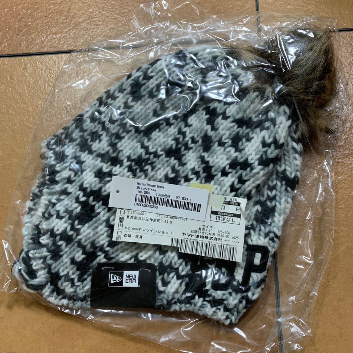 22FW 新品 レア Supreme New Era Toboggan Beanie シュプリーム ドボガン ビーニー ニット帽 ニット キャップ black ブラック