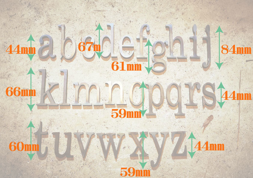 [少し錆びありセール①] 溶接用 アイアン 文字パーツ H65mm/厚み3.2mm4.5mm バリ(ドロス)有り (１文字の価格です) アルファベット 数字の画像7