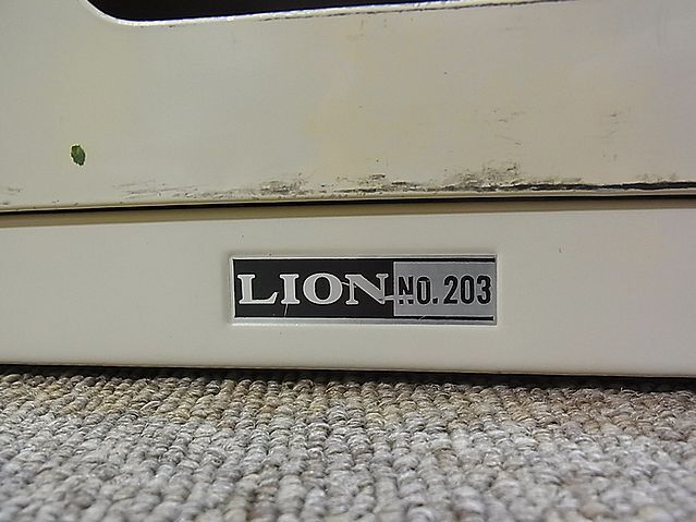 【NG356】LION ライオン事務器 3段 レターケース NO.203 スチール製 書類ケース 書類入れ 片引 引出し ②_画像3