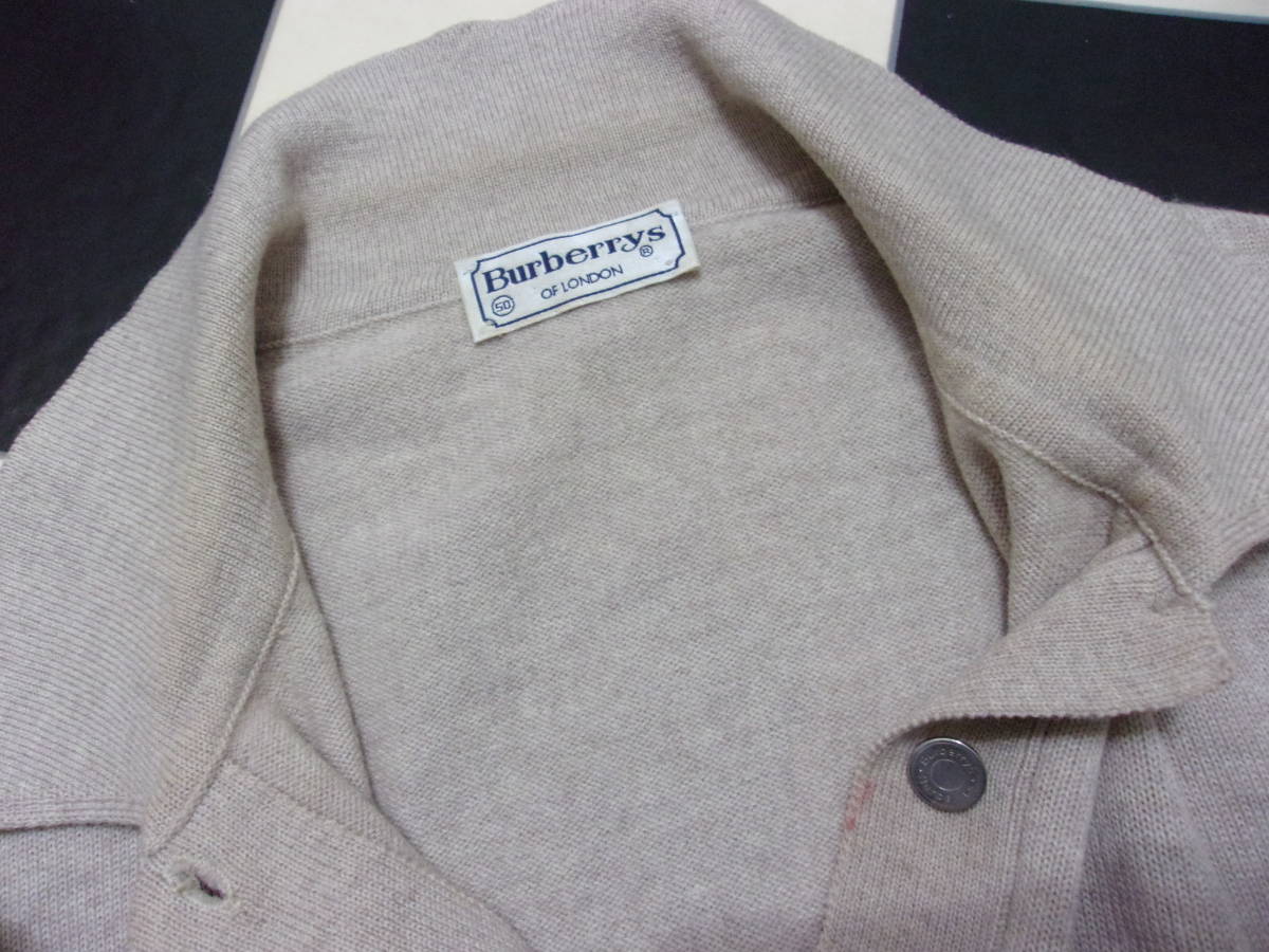 Burberrys sweater 50 Spain standard Spain Burberry zOF LONDON Polo color melino wool . high gauge knitted Europe Europe old clothes 