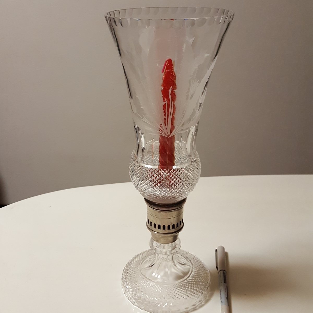 エジンバラクリスタル】激レアキャンドルホルダー キャンドルスタンド