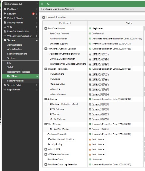 ライセンス丸4年有:2028/4/18★FORTINET／FortiGate-40F★最新FW7.2.8★自作UTMmanual(youtube映像付)&FortiCloudマニュアル★補償1カ月間の画像5