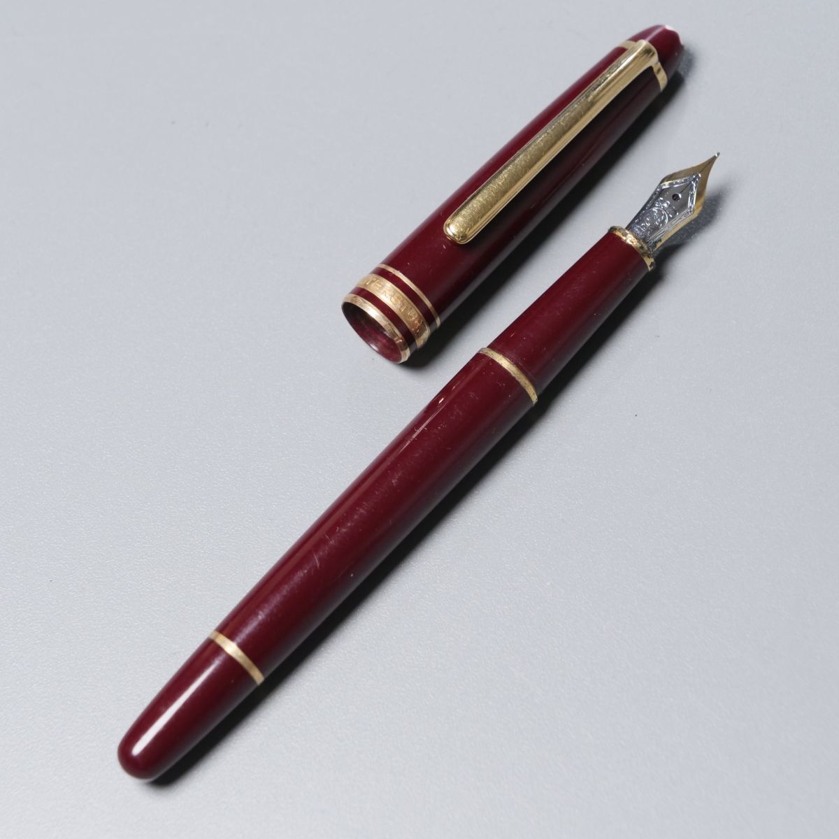 TH1268：MONT BLANC/モンブラン*マイスターシュテュック*144*万年筆*ペン先14K*筆記具*ボルドー_画像2