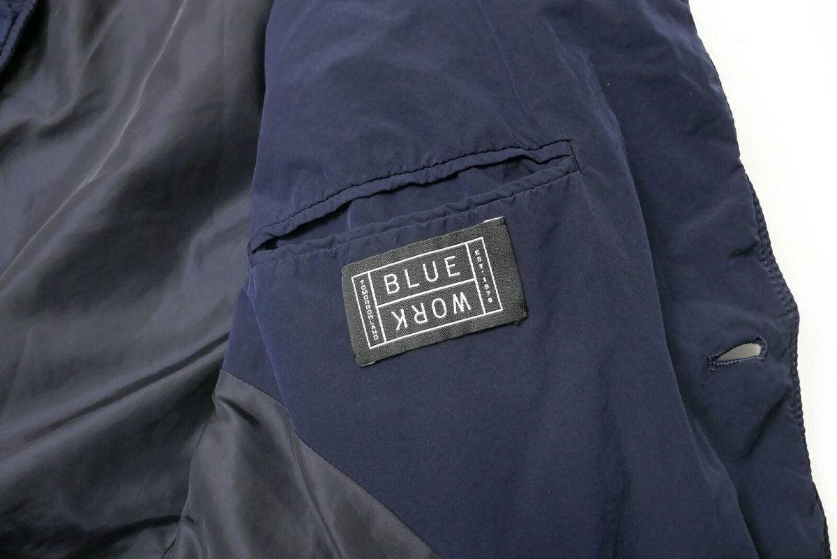 GE5518《BLUE WORK ブルーワーク/トゥモローランド》製品染め 3B ジャケット アウター メンズ サイズL 軽量 ネイビー系_画像8